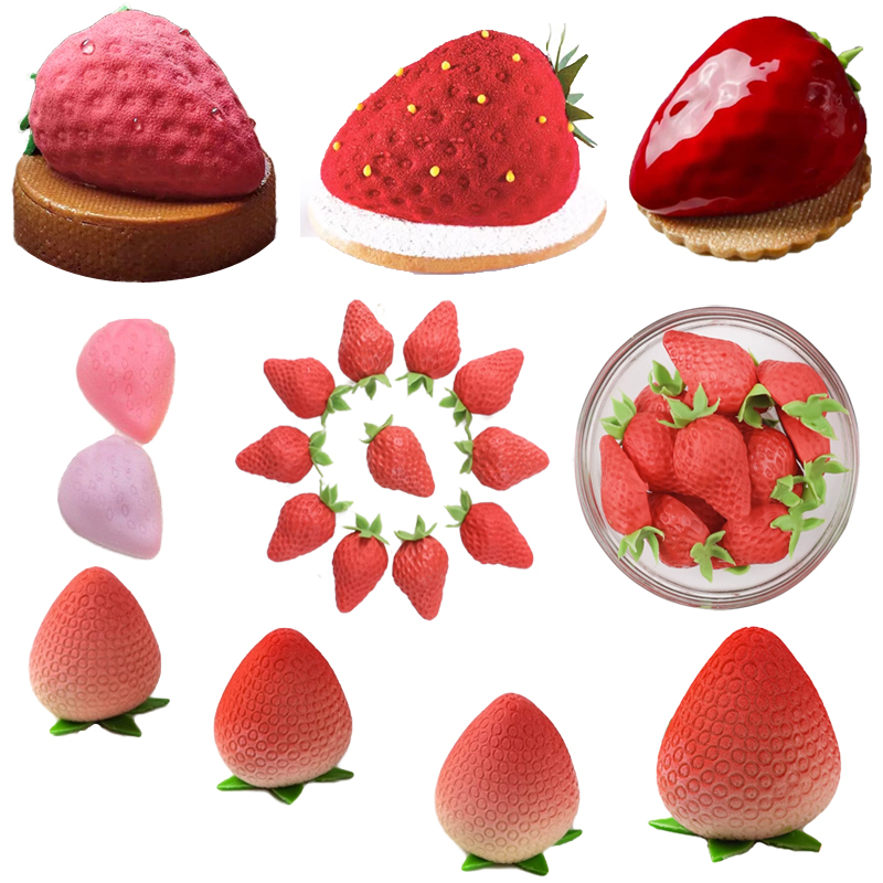 Candle Supplies Eu - 3D Strawberry Design Fruit Mousse Mould