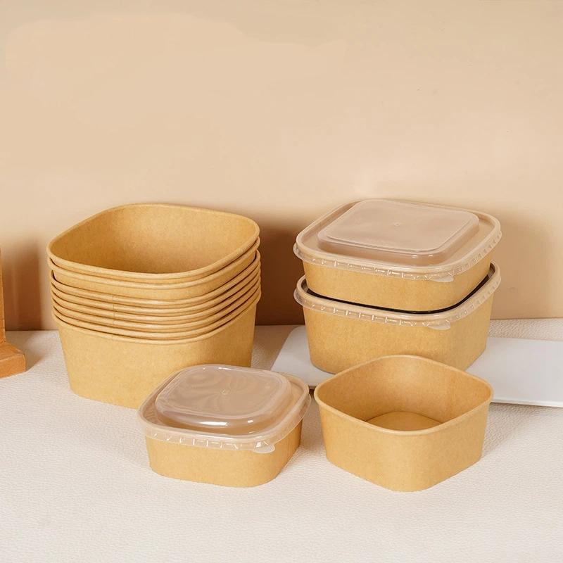 Disposable Square Kraft Paper  - đánh giá và giá Kraft Paper Box
