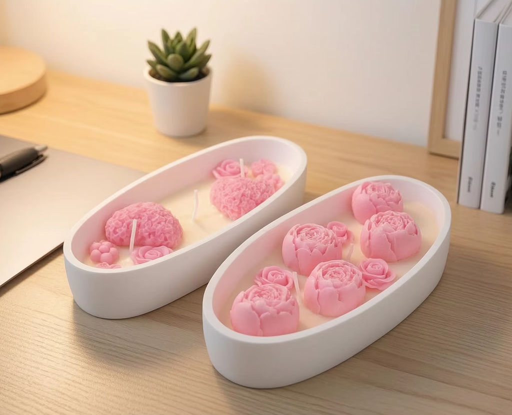 Heart Rose Floral Scented Cand - đánh giá và giá Candle Souvenir