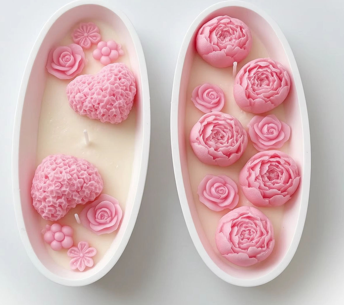 Heart Rose Floral Scented Cand - đánh giá và giá Candle Souvenir