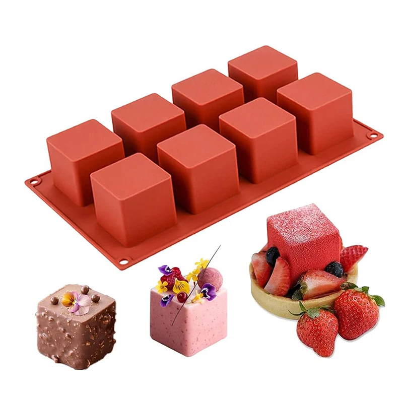 8 Cavity Square Mousse Cake Mo - đánh giá và giá Candle Supplies Eu
