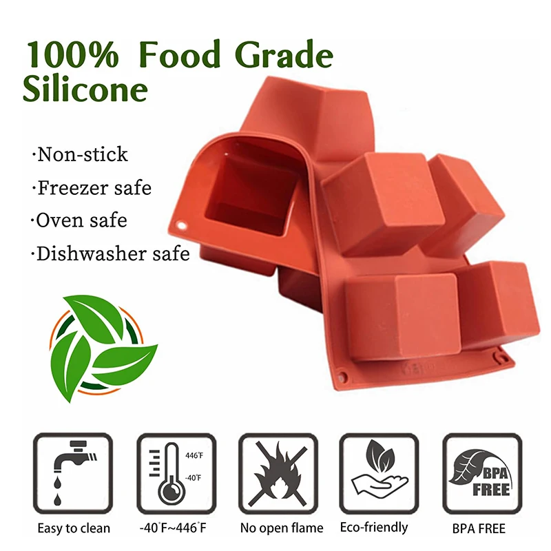 8 Cavity Square Mousse Cake Mo - đánh giá và giá Candle Supplies Eu