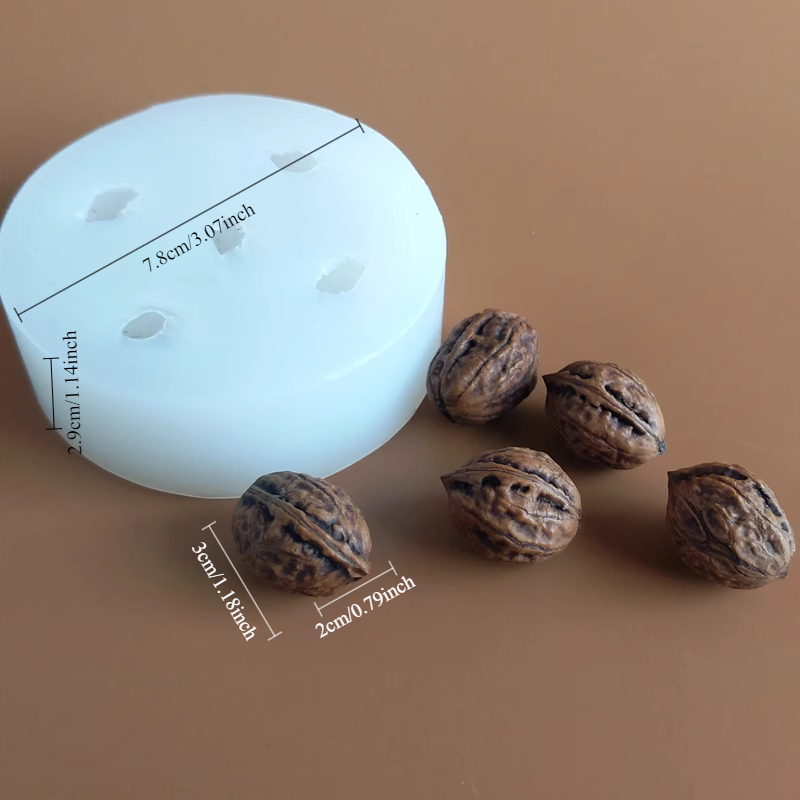 3d Small Walnut Silicone Molds - đánh giá và giá Candle Supplies Eu