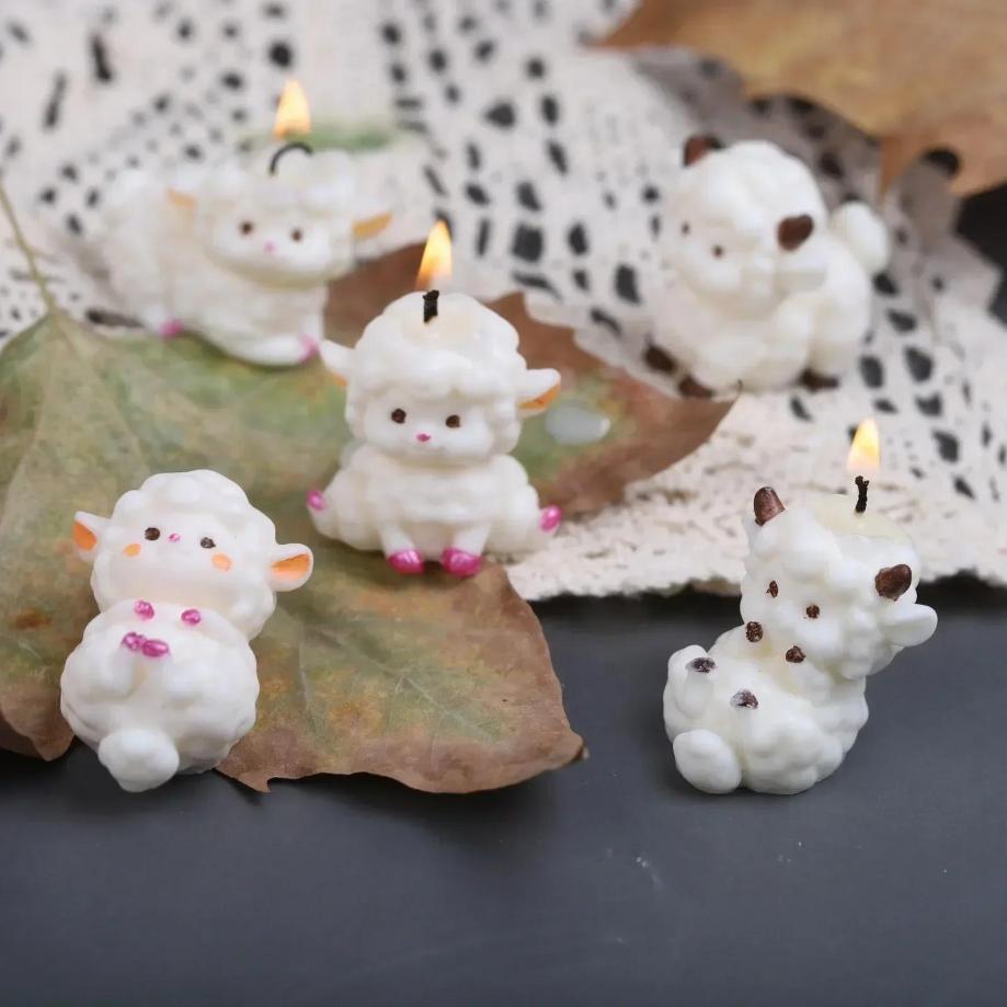 Creative Cartoon Sheep Silicon - đánh giá và giá Candle Supplies Eu