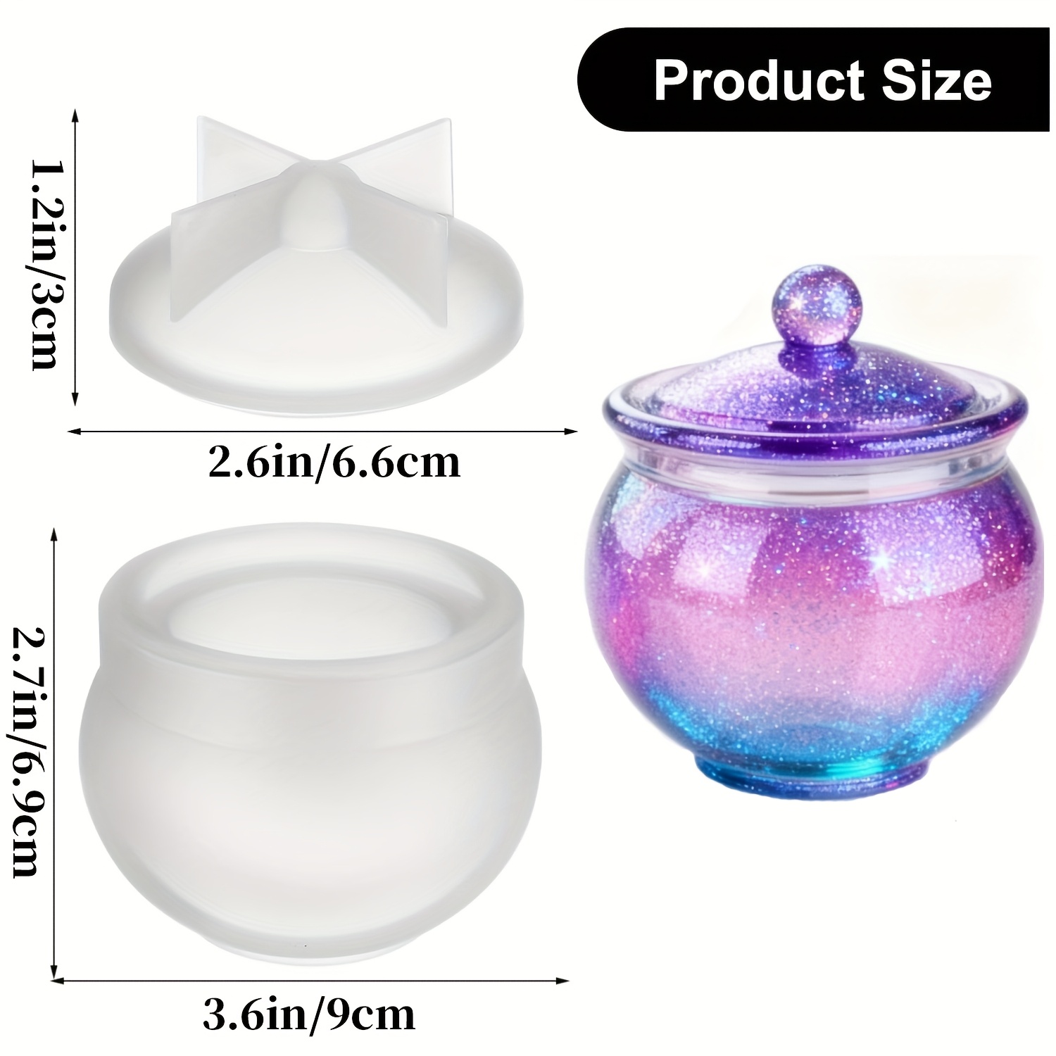 1 set of round resin can molds - đánh giá và giá Candle Souvenir
